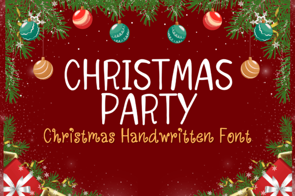 Christmas Party Font: A Sweet Handwritten Display Typeface