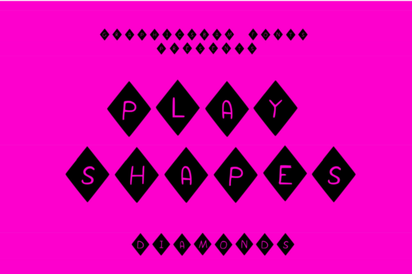 Discover Play Shapes Diamonds: A Font for Youthful Creativity