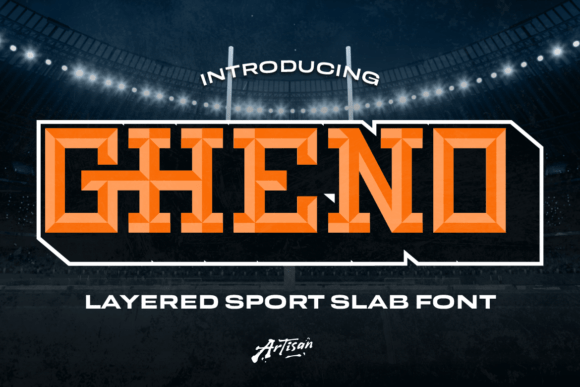 Gheno: A Bold Sport Slab Font for Dynamic Designs