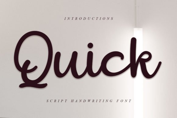 Quick: The Bold Script Font That Commands Attention