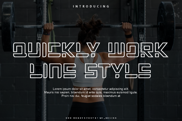 Quickly Work Line: A Modern Font for Bold Designs