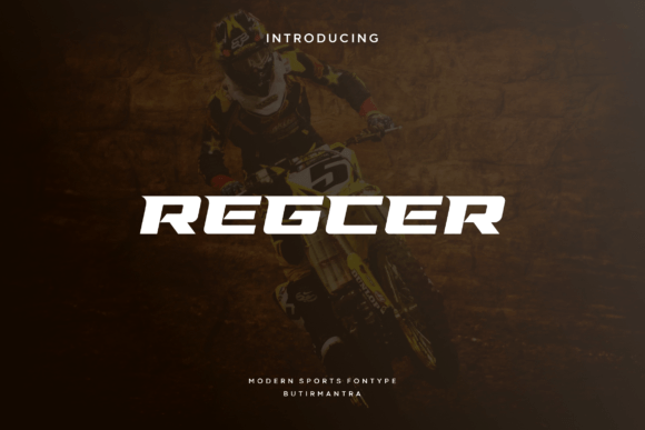 Regcer: A Dynamic Sports Display Typeface for Bold Designs