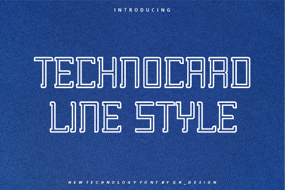 Technocard Line: A Bold Display Typeface for Modern Branding