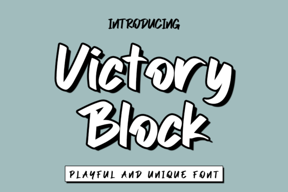 Victory Block: Bold Urban Typography for Impactful Designs